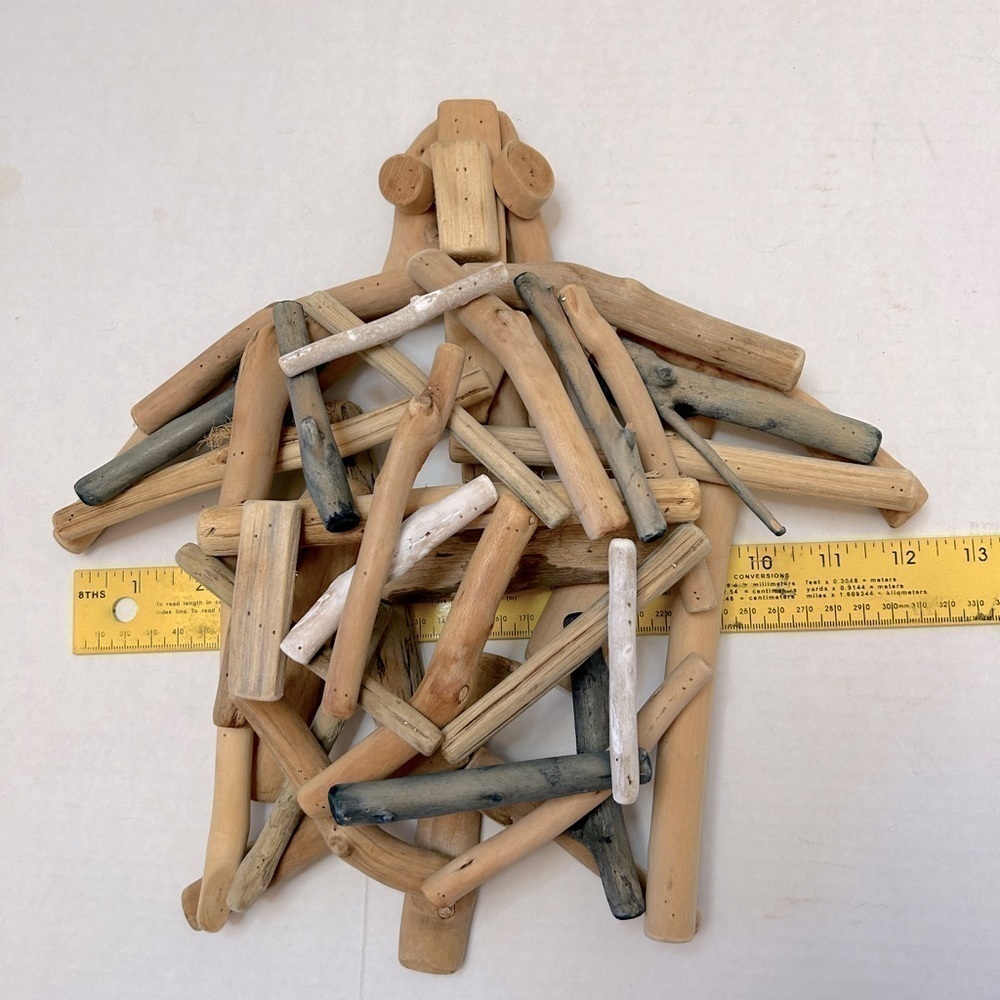 Turtle hand made rustic drift wood sticks turtle. E - Picture 5 of 6